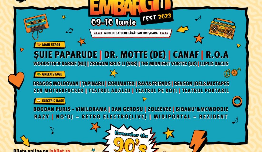 Embargo Fest merge la Muzeul Satului Bănățean din Timișoara cu un remember al anilor ‘90